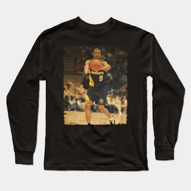 Jalen Rose /// Jalen Rose Vintage Design Of Basketball /// 70s Long Sleeve T-Shirt by Statman Sports